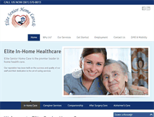 Tablet Screenshot of eliteseniorhomecare.com